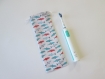 Etui à brosse à dents électrique/dentifrice en tissu coton petits poissons, intérieur microfibre
