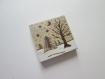 Décoration de noel - tableau miniature bois minimaliste paysage d'hiver