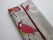 Etui à mouchoirs coloris lin motif oiseaux