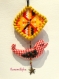 Suspension oiseau et perles à repasser, décoration de noël