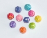Lot de 10 perles de 10 mm acryliques forme rose neuves