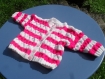 Gilet 6 mois tricoté à la main