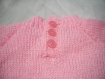 Pull 6 mois manches courtes tricoté main