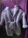Peignoir à capuche 6 mois tricoté main