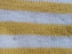 Polo 12 mois rayé jaune et blanc, tricoté main