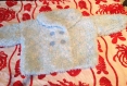 Paletot bleu 12 mois tricoté main