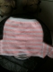 Polo blanc et rose tricoté main, pour bébé taille 12 mois