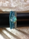 Bracelet snap , suedine et strass turquoise 
