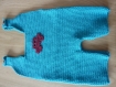 Salopette bébé bleue au crochet