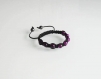 Bracelet shamballa noir et violet