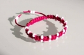 Bracelet shamballa rose et blanc