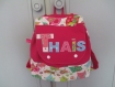 Sac à dos maternelle personnalisé thaÏs, thème les hiboux et chouettes. sur commande