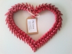Coeur déco en papier et son support, origami, papier cadeau amour 3d fait main