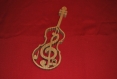 Décoration guitare celtique et violon clef de sol en meleze et cedre massif