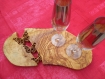 Dessous de plat ou décoration  les papillons (grande)  en bois d'olivier  massif