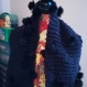 écharpe tricotée noire