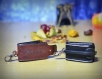 Leather car key holder stocking stuffer, personalized and engraved car remote case. a perfect christmas gift for a driver