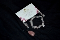 Bracelet en quartz rose et quartz blanc