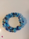 	au choix bracelets 3 tours en perles de papier recyclé, longueur 60 cm.