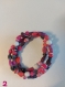 	au choix bracelets 3 tours en perles de papier recyclé, longueur 60 cm.