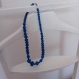 Collier en perles de papier recyclé bleu ; 54cm, modèle unique, fabriqué à la main.