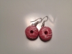 Boucle d'oreille donuts fimo