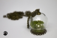 Sautoir globe champignon vert