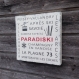 Paradiski / décoration murale / tableau déco en bois / 31cm x 31cm / ski / décor