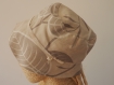 Chapeau à motif feuille en tissu-doublé