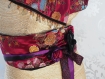 Ceinture japonaise obi et écharpe assortie