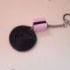 Porte-clef réglisse noir et réglisse rose en fimo (fait main) 