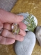 Necklace. cabochon with dry plants in resin. thuja branch in resin. cabochon with thuja branch. epoxy cabochon.