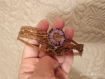 Bracelet with a cabochon made of dried flower in resin. natural flower in resin.