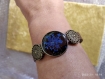 Bracelet with epoxy resin cabochon. natural flower in resin.