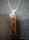 Epoxy resin pendant necklace - dry fern leaves in resin in resin. an original gift for a woman.