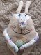 Textile toy. hare with a heart. soft toy. handmade.