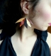 Boucles d'oreilles* cuir * motifs géométriques* fleurs