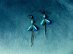 Boucles d'oreilles en plastique fou* fleurs de lotus