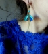 Boucles d'oreilles en plastique fou* fleurs de lotus