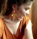 Boucles d'oreilles ethniques* losange* orange