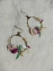 Boucles d'oreilles créoles fleuries* couronnes de fleurs