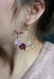 Boucles d'oreilles créoles fleuries* couronnes de fleurs* vichy rose