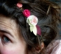 Headband* collier sautoir* fleurs et cuir