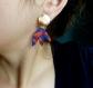 Boucles d'oreilles minimalistes colorées