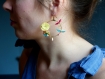 Boucles d'oreilles créoles fleuries* couronnes de fleurs* liberty 2