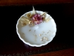  bougie florale* coupelle blanche porcelaine