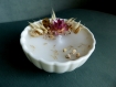  bougie florale* coupelle blanche porcelaine