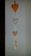 Guirlande 3 cœurs, décoration murale en tissu 