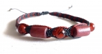 Bracelet macramé rouge/noir