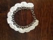 Bracelet chaîne et coton blanc